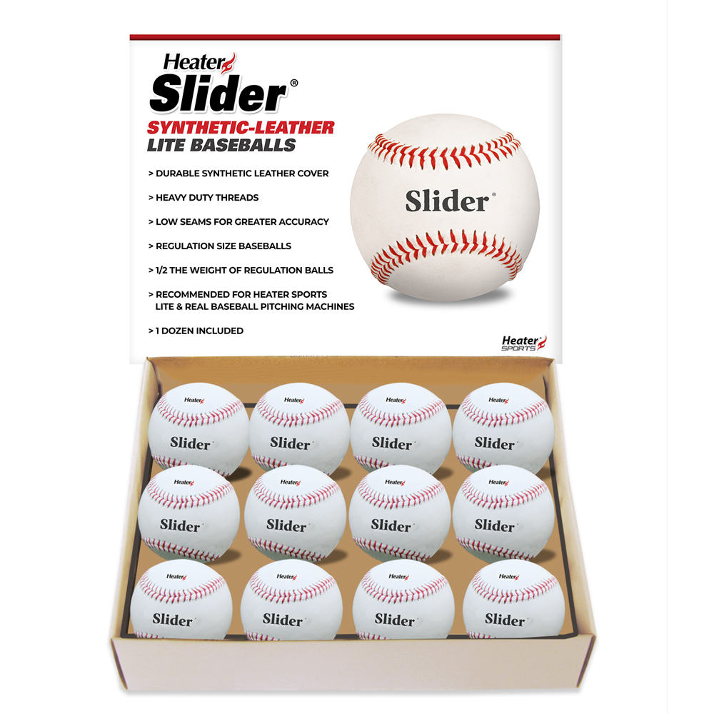 Slider Lite Synthetic Leather Pitching Machine Baseballs